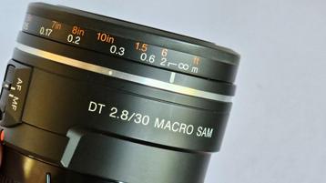 Sony 30mm f2.8, SAL30M28, DT 2.8/30 Macro A-mount  beschikbaar voor biedingen