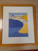 Schilderij met kustlandschap, Antiek en Kunst, Kunst | Schilderijen | Klassiek, Ophalen of Verzenden