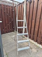 Stalen Ladder, Doe-het-zelf en Verbouw, Ladders en Trappen, Ophalen of Verzenden, Gebruikt, Opvouwbaar of Inschuifbaar, Minder dan 2 meter