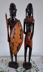 Houtsnijwerk Afrikaanse Man en Vrouw, Ophalen of Verzenden