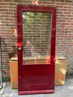 Klassieke Voordeur met Glas, Doe-het-zelf en Verbouw, Ophalen, Gebruikt, 80 tot 100 cm, Buitendeur