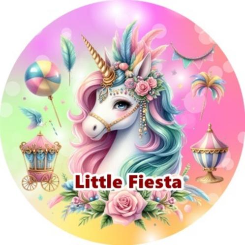 LF3971 ouwel eenhoorn 20x4,7cm eetbare cupcake rondjes vers, Hobby en Vrije tijd, Taarten en Cupcakes maken, Nieuw, Versiering