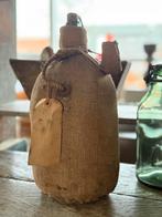 Oude Franse gistfles in jute, Ophalen of Verzenden