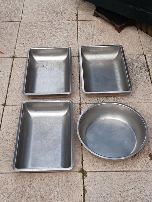 Voerbak kip/eend/gans roestvrijstaal slagers vlees schalen, Dieren en Toebehoren, Pluimvee | Toebehoren, Drinken en Voederen, Ophalen of Verzenden