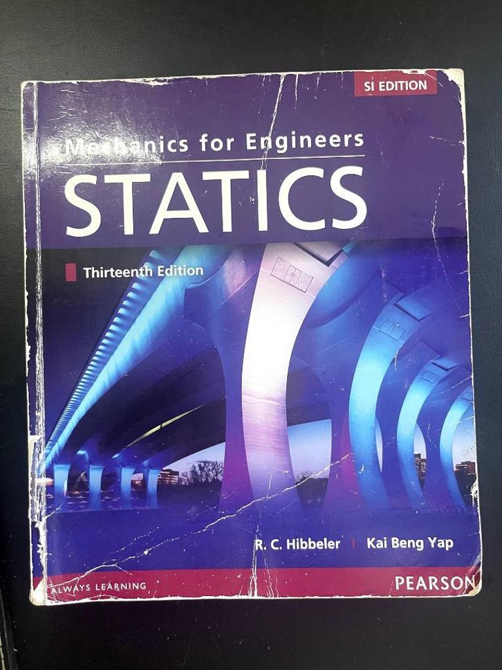 Mechanics for Engineers: Statics (13e editie, SI Edition) +, Boeken, Techniek, Gelezen, Werktuigbouwkunde, Ophalen of Verzenden