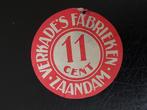 Sluitzegel Verkade 's Fabrieken Zaandam 11 cent, Verzenden, Gebruikt, Overige typen