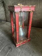 Vintage Zandloper Spaarpot Hout Leer beslag., Verzamelen, Ophalen of Verzenden, Zo goed als nieuw, Metaal of Blik, Overige thema's