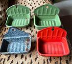 4 oude Emaille Zeepbakjes, Ophalen of Verzenden