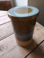 Vintage Pot met Deksel - 21cm, Gebruikt, Overige kleuren, Aardewerk of Porselein, Ophalen of Verzenden