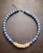 Ketting van aquamarijn en parels, Sieraden, Tassen en Uiterlijk, Enkelbandjes en Enkelkettinkjes, Ophalen of Verzenden, Nieuw