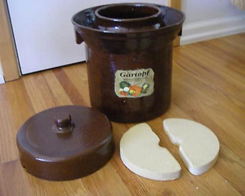 Gezocht: zuurkool/fermentatie/ inmaakpotten. Gartopf etc, Huis en Inrichting, Keuken | Keukenbenodigdheden, Gebruikt, Ophalen
