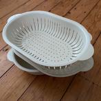TUPPERWARE VERGIET/SCHAAL SET OVAAL, Ophalen of Verzenden, Gebruikt, Crème, Overige typen
