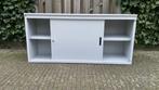 Lichtgrijze stalen archiefkast met schuifdeuren, Ophalen, Gebruikt, Metaal