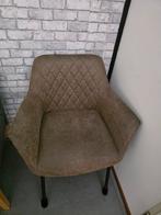 Mooie leren groene stoelen te koop., Huis en Inrichting, Ophalen, Zo goed als nieuw, Minder dan 75 cm
