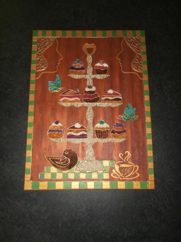 Schilderij decoratie taartjes bakkerij-winkel- tearoom beschikbaar voor biedingen