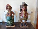 Trollen stel uit Noorwegen / Paar / Hout / Man & vrouw, Antiek en Kunst, Ophalen