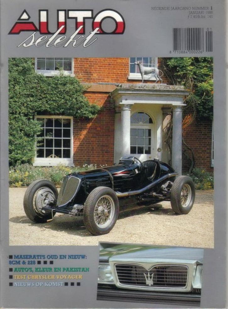 Autoselekt 1 1988 : Maserati 228 / 8CM - Panther Solo II, Boeken, Auto's | Folders en Tijdschriften, Gelezen, Algemeen, Ophalen of Verzenden