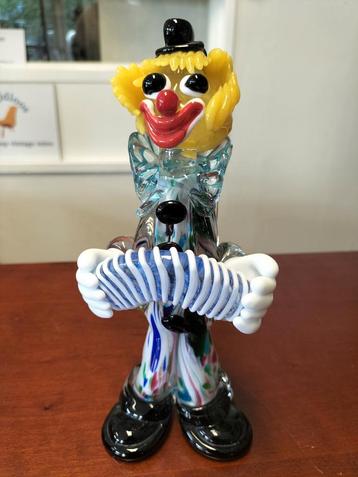 Murano glazen clown beeldje vintage  beschikbaar voor biedingen