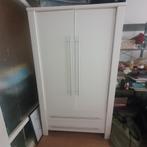Witte Kledingkast met Lades en Hanggedeelte, Ophalen, Overige materialen, 100 tot 150 cm, Zo goed als nieuw