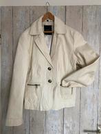 Witte leren jas mt 44, Ophalen of Verzenden, Zo goed als nieuw, Maat 42/44 (L), Wit