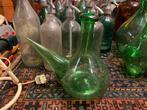 Vintage handgeblazen glazen Porron wijnkan, Ophalen of Verzenden