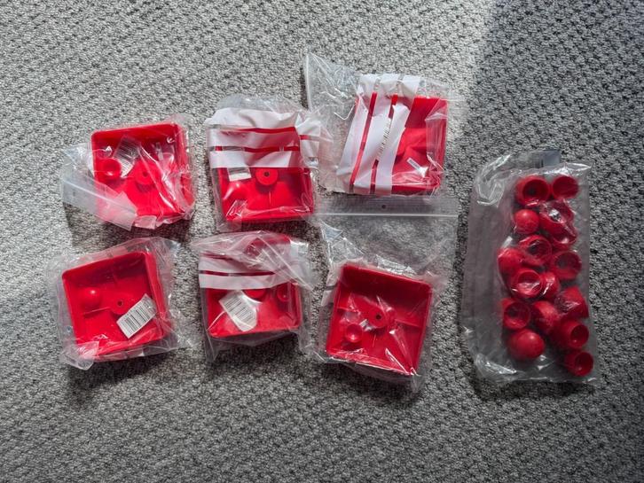 Afdekkap rood speeltoestel, paal kunststof paalkap 9x9 cm, Kinderen en Baby's, Speelgoed | Buiten | Speeltoestellen, Nieuw, Brandweerpaal