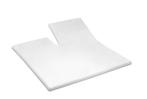 Splittopper molton (twee maal), Ophalen, Tweepersoons, Zo goed als nieuw, Wit