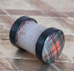 Antiek naaigerei Tartan Mauchline Tartanware Was houder, Antiek en Kunst, Verzenden