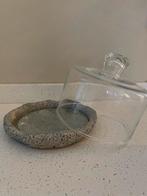 Glazen stolp met stenen onderzetter, Ophalen of Verzenden, Zo goed als nieuw