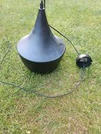 Zwarte lamp, Huis en Inrichting, Lampen | Hanglampen, Ophalen, Gebruikt, Metaal, Minder dan 50 cm
