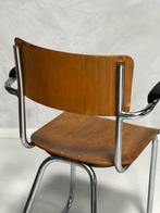Ahrend sledestoel jaren 50 buisframe stoel eettafelstoel, Gebruikt, Vintage, Ophalen of Verzenden, Metaal