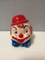 Vintage keramieken clown spaarpot – jaren ’50/’60, Ophalen of Verzenden, Zo goed als nieuw, Metaal of Blik