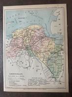 Oude kaart provincie Groningen - 1:400.000, Boeken, Atlassen en Landkaarten, Gelezen, Ophalen of Verzenden, Landkaart, 1800 tot 2000