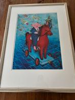 Twee ingelijste prenten van Chrit Jamin, Antiek en Kunst, Kunst | Litho's en Zeefdrukken, Ophalen of Verzenden