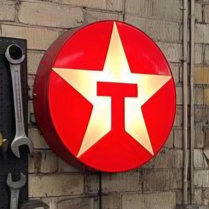 Grote werkende Texaco lichtbak te koop️⛽️, Verzamelen, Merken en Reclamevoorwerpen, Gebruikt, Lichtbak of (neon) lamp, Ophalen