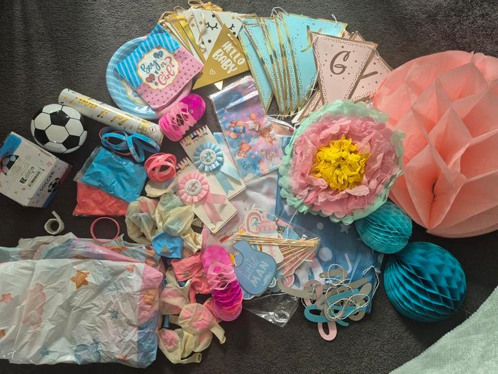 Gender Reveal versiering set, Kinderen en Baby's, Kinderspulletjes, Ophalen of Verzenden