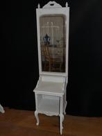 Queen ann kast met grote vaste spiegel met kuif gerestyled, Ophalen, Gebruikt, 65 cm of meer, 70 cm of meer