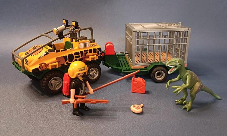 Playmobil Amfibievoertuig met Deinoncychus 4175, Kinderen en Baby's, Speelgoed | Playmobil, Zo goed als nieuw, Ophalen of Verzenden