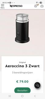 Nespresso Aeroccino 3 Melkopschuimer - Zwart, Ophalen of Verzenden, Nieuw, Elektrische melkopschuimer
