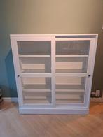 Ikea Havsta vitrinekast wit glas bovenstuk met plint, Ophalen, 100 tot 150 cm, 100 tot 150 cm, Glas