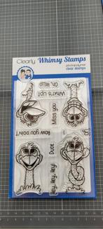 Whimsy Stamps  - Hey Ostrich, Hobby en Vrije tijd, Ophalen of Verzenden, Zo goed als nieuw, Clearstamp