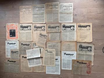 26 verzetskranten; Trouw, Maintiendrai, Vrij Nederland beschikbaar voor biedingen