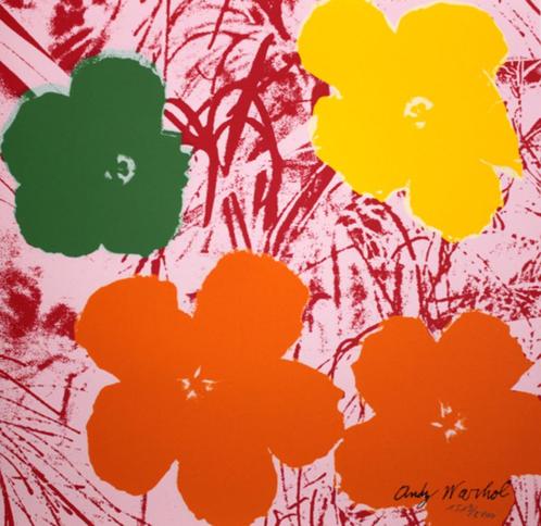 Andy Warhol Kleur Lithografie " Poppy Flowers Afb 7" Ges Gen, Antiek en Kunst, Kunst | Litho's en Zeefdrukken, Ophalen of Verzenden
