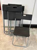 6 IKEA Klapstoelen - Nette Staat, Huis en Inrichting, Ophalen, Gebruikt, Zwart, Metaal