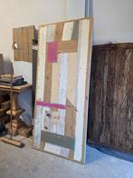 Sloophouten tafelblad met losse poten, Huis en Inrichting, Tafels | Eettafels, Ophalen, Rechthoekig, 50 tot 100 cm