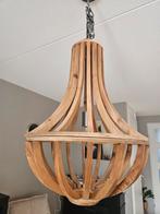 Landelijke Houten Hanglamp, Huis en Inrichting, Lampen | Kroonluchters, Ophalen, Zo goed als nieuw, Hout, Landelijk