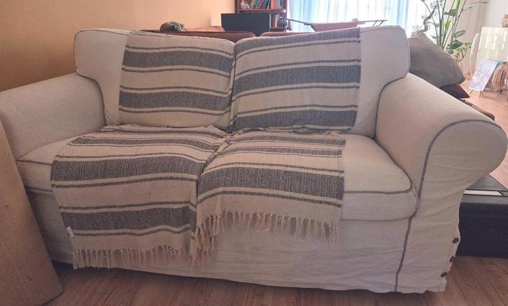 Tweezitsbank ektorp ikea, Huis en Inrichting, Banken | Bankstellen, Gebruikt, Tweepersoons, 150 tot 200 cm, 75 tot 100 cm, Ophalen