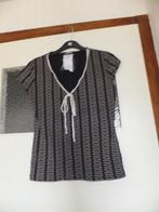 Klassieke mooie zwart wit Morgan top met strik lint 36 38, Verzenden, Zwart, Morgan, Korte mouw