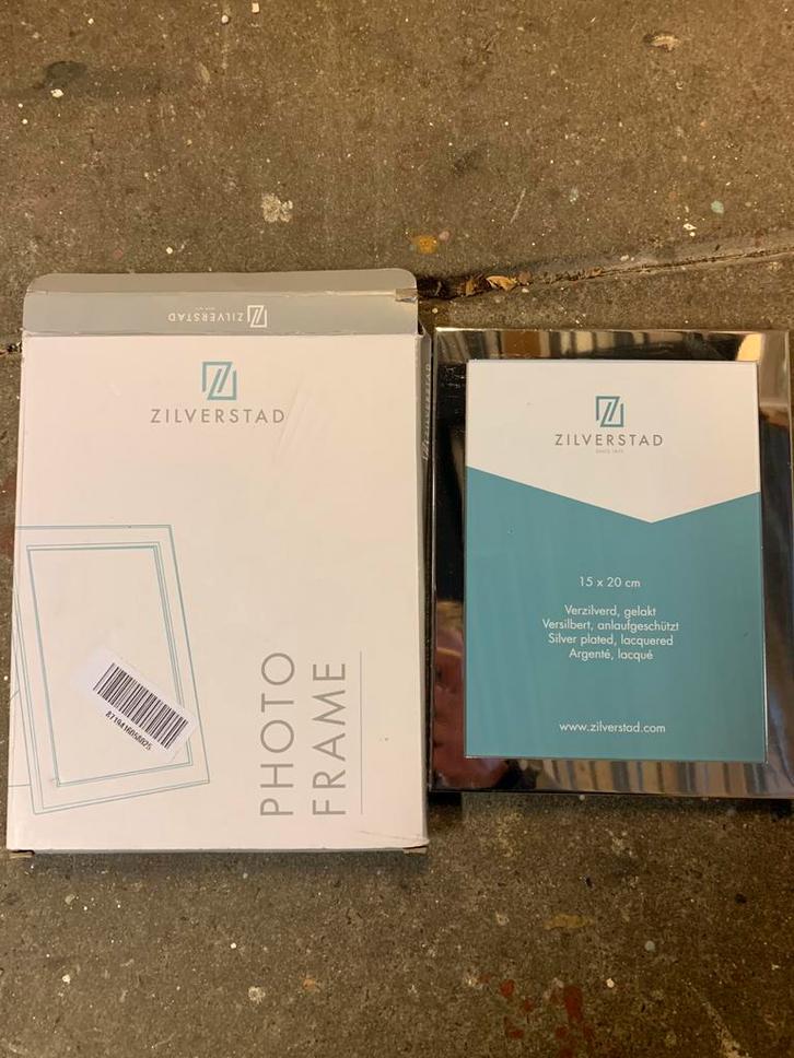 Zilverstad fotolijst 15x20 cm, Audio, Tv en Foto, Fotografie | Fotolijsten, Zo goed als nieuw, Ophalen of Verzenden