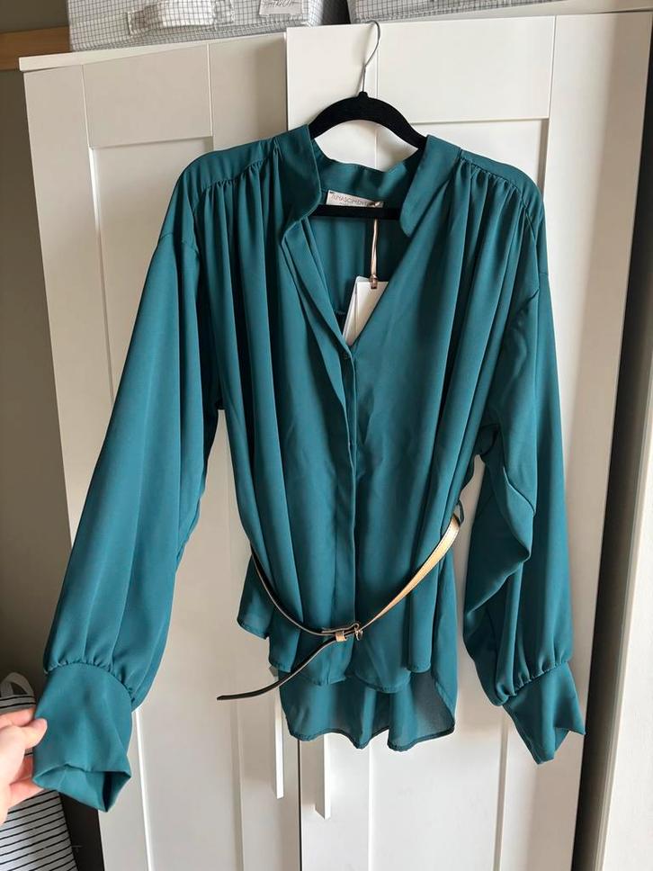 Forestgreen Dames Overhemd, Kleding | Dames, Blouses en Tunieken, Nieuw, Maat 46/48 (XL) of groter, Groen, Ophalen